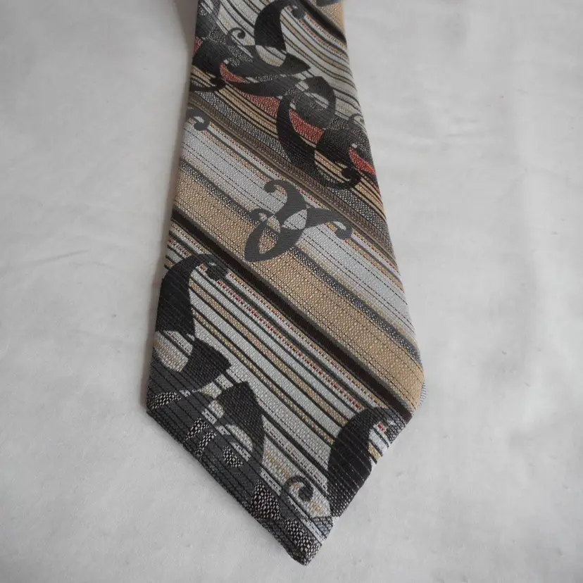 NWT Vintage MOD Abstract Gino Pompeii Made in Italy wide Tie necktie multicolor