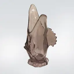 Vintage Lavender Fostoria Flying Fish Vase