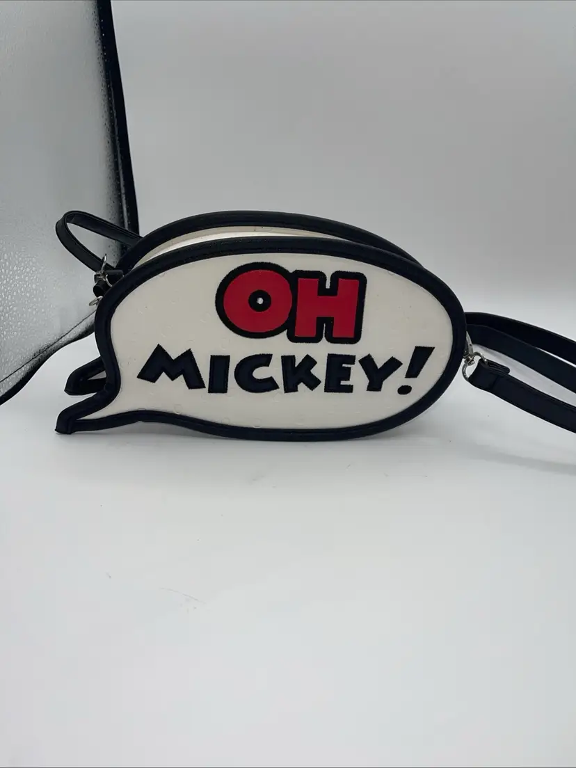 Disney Small Oh Mickey! Mouse Crossbody Zip Purse Clutch w/ Strap