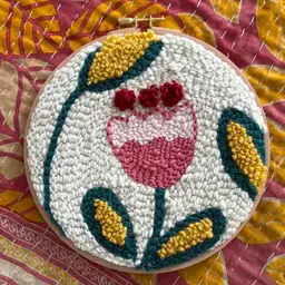 Made By Me - Pink Flower Punch Needle