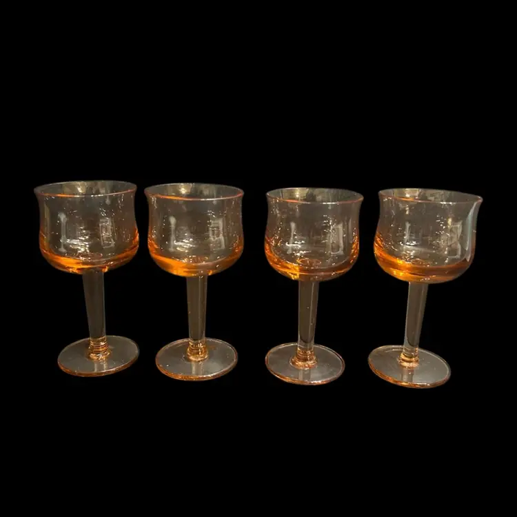 Set of 4 Pink Vintage Cordial Glasses *Selenium Glow* ~Each
3.75” x 2” diameter