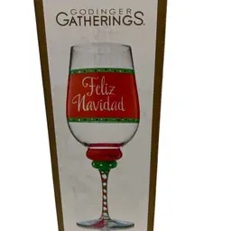 Feliz Navidad Wine Glass