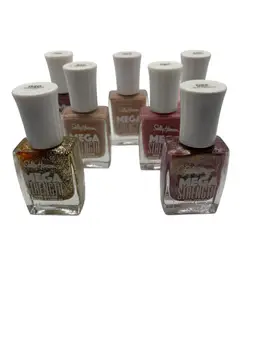 Lot Of 7 Sally Hanson Mega Strength Nail Polish