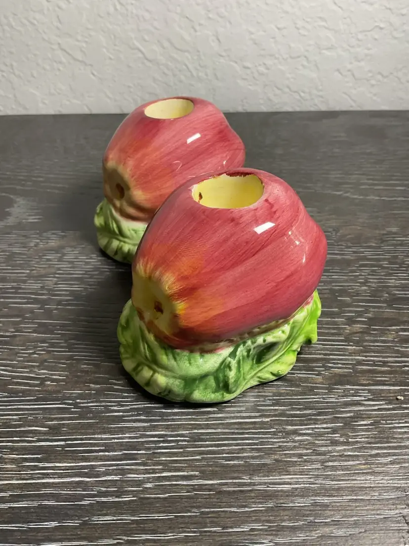Vintage Apple Candleholders