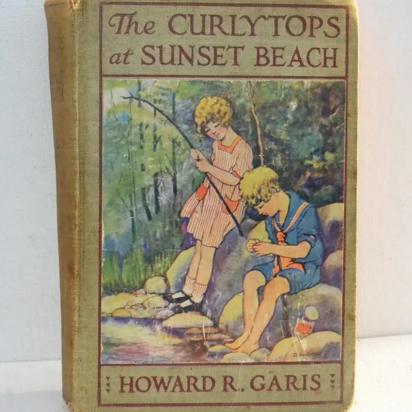 Antique Book 1924 Curly Tops At Sunset Beach By Howard R Garis Illustrated