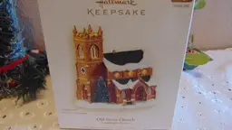 Beautiful pre owned 2006 Hallmark Keepsake Ornament Magic Series Edition Old Stone Church candlelight services.