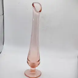 Pink Glass Bud Vase Vintage 9" Estate Find