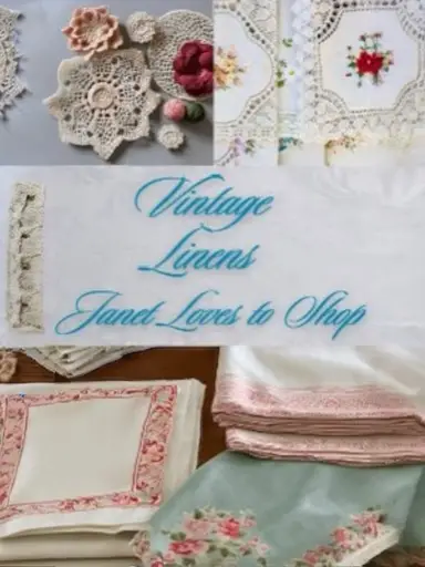 Variety Of Vintage Linens, Embroidery Kits - Everything Starts For $6- 