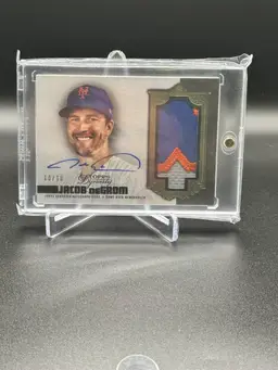 Jacob DeGrom 2019 Topps Dynasty Patch Auto #10/10 Book End New York Mets