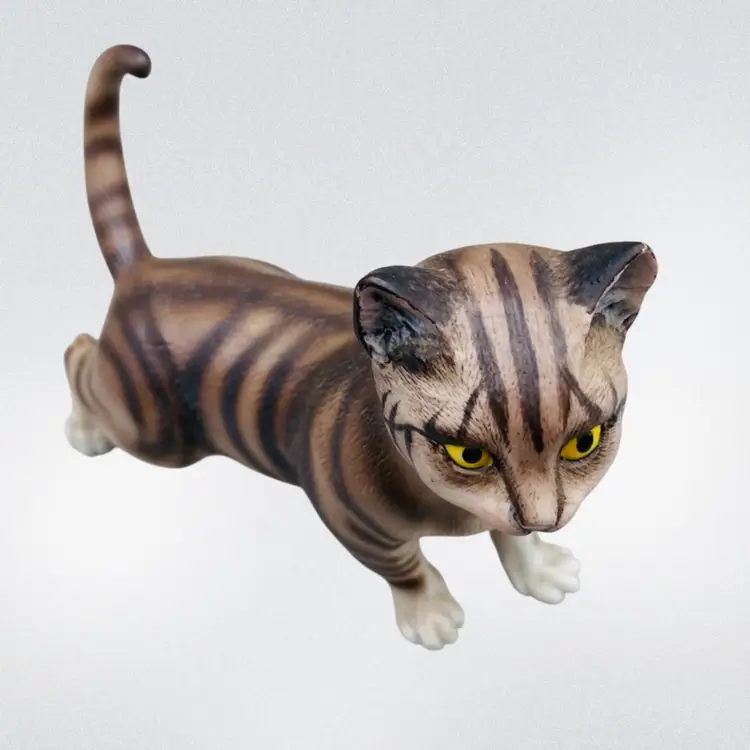 Andrea by Sadek Tabby Cat Figurine Kitty Collector Original Label Signed