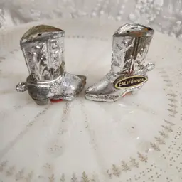 Silver boots Salt and pepper