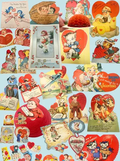Live Vintage & Antique Valentine’s Day Ephemera Sale Wonderful Wednesday