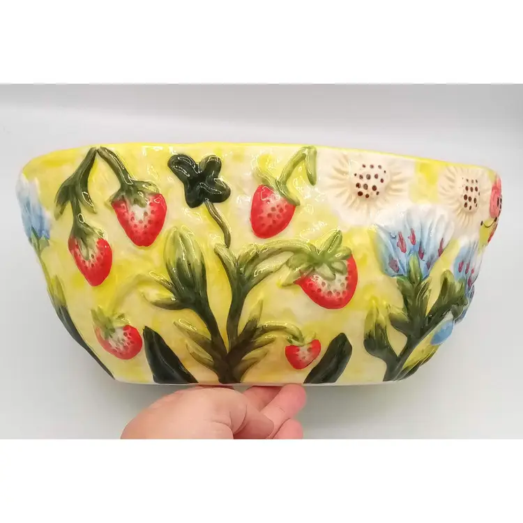 Anthropologie Nature Nurture Planter By Nathalie Lete, Black Bird Strawberries