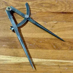 Peck Stow & Wilcox (P S & W Co.) 6" Wing Dividers with Brass Accents