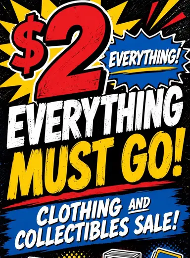 Part 2 $2 Blowout Sale! Clothing/Collectibles Vintage shirts, Disney, Harley, Plus More! 
