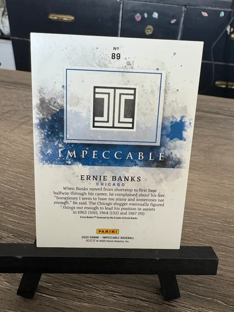 Ernie Banks 2025 Panini Impeccable /35 MLB Baseball Card Chicago Cubs (F)