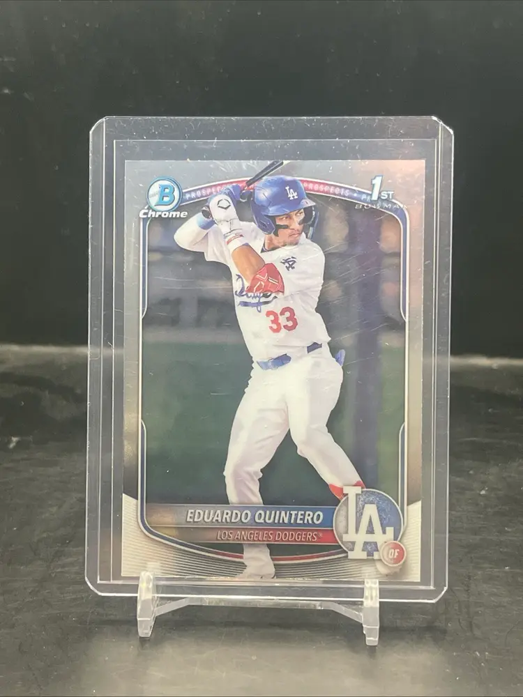 2025 Bowman Eduardo Quintero 1st Chrome Los Angeles Dodgers