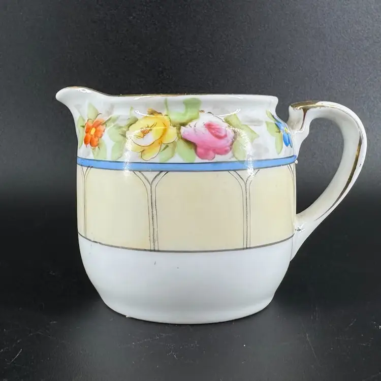Hand Painted Porcelain Noritake Creamer And Sugar