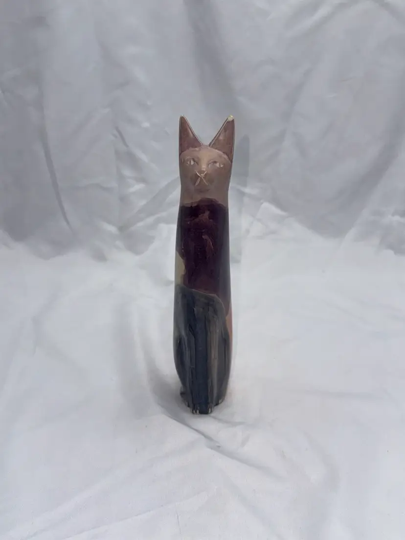 VTG Soapstone Egyptian Style Cat Statue