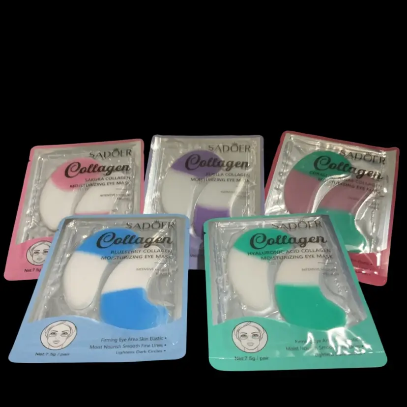 Set Of 4 Sadoer Collagen Moisturizing Eye Mask. In Sakura Intensive Hydrate & Firming, Blueberry 🫐 Moisturizing , Perilla Collagen, Coralline Algae.