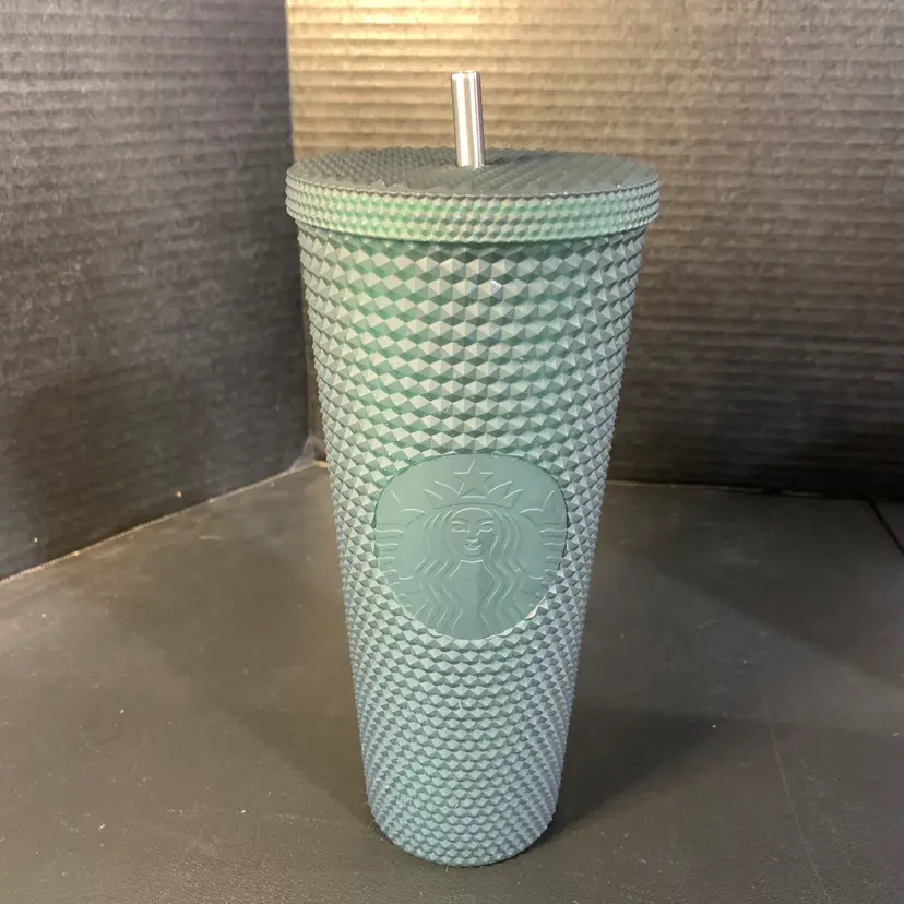 Starbucks 24oz Matte Dark Green Studded Tumbler 2022