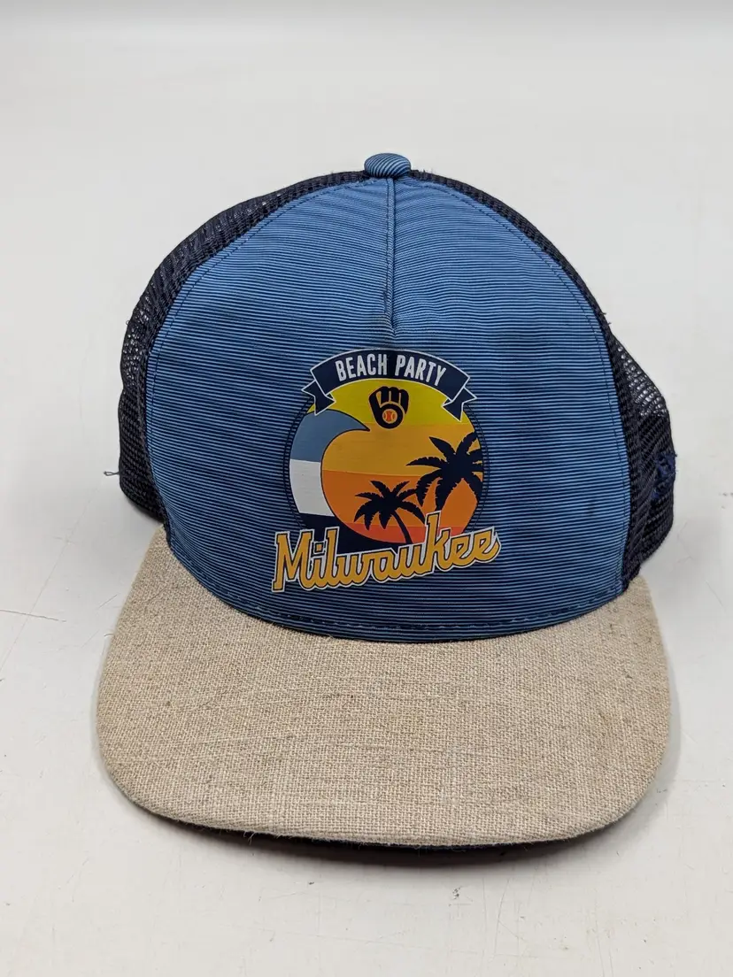 Milwaukee Brewer Beach Party Baseball Truckers Cap by NEW ERA MLB