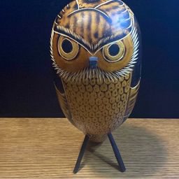 Really Owlsome Peruvian Carved 
Gourd