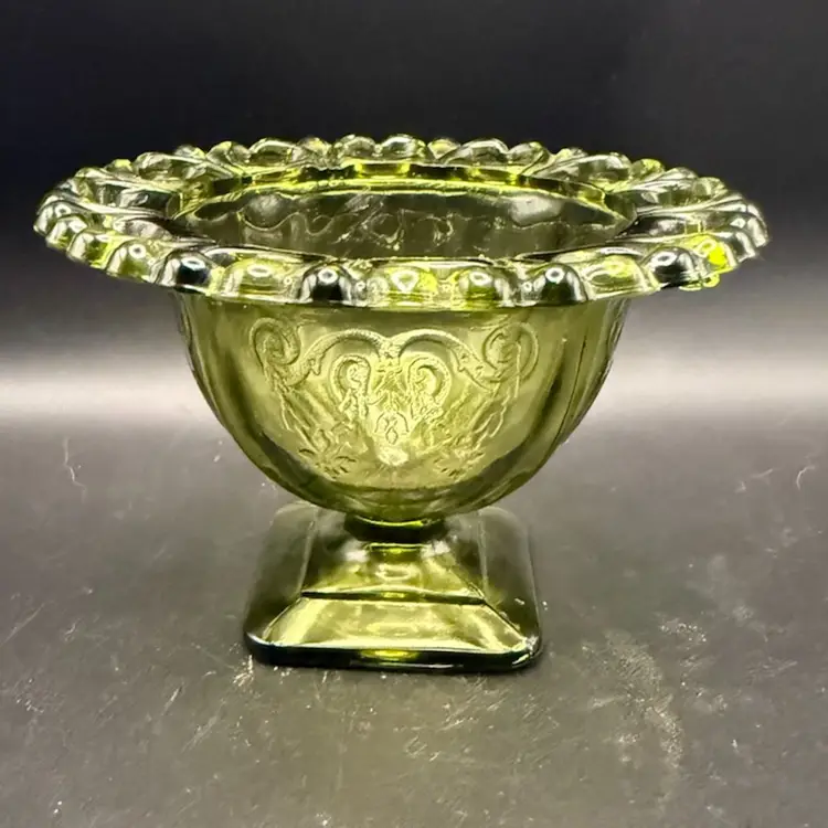 Indiana Glass Green “Lorain” Compote Dish
