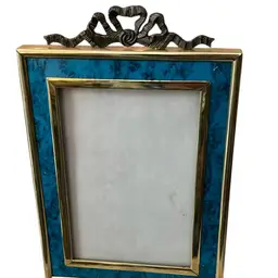 Turquoise Ormolu Crested Frame