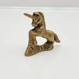 Small Vintage Brass Unicorn Figurine