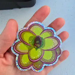 ADD-ON Pinguicula glitter 3 inch vinyl sticker
