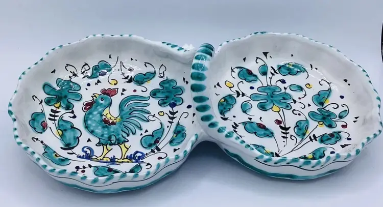 Vintage Deruta Italian Handpainted Condiment Dish