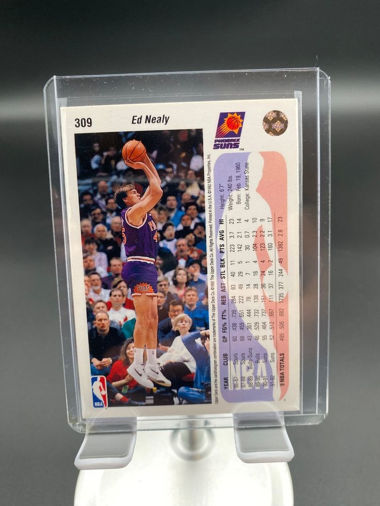 Upper Deck '92-'92 NBA Phoenix Suns Ed Nealy Trading Card #309