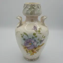 Royal Bonn Vintage Vase with Pansies Made in  Germany - Pre-owned