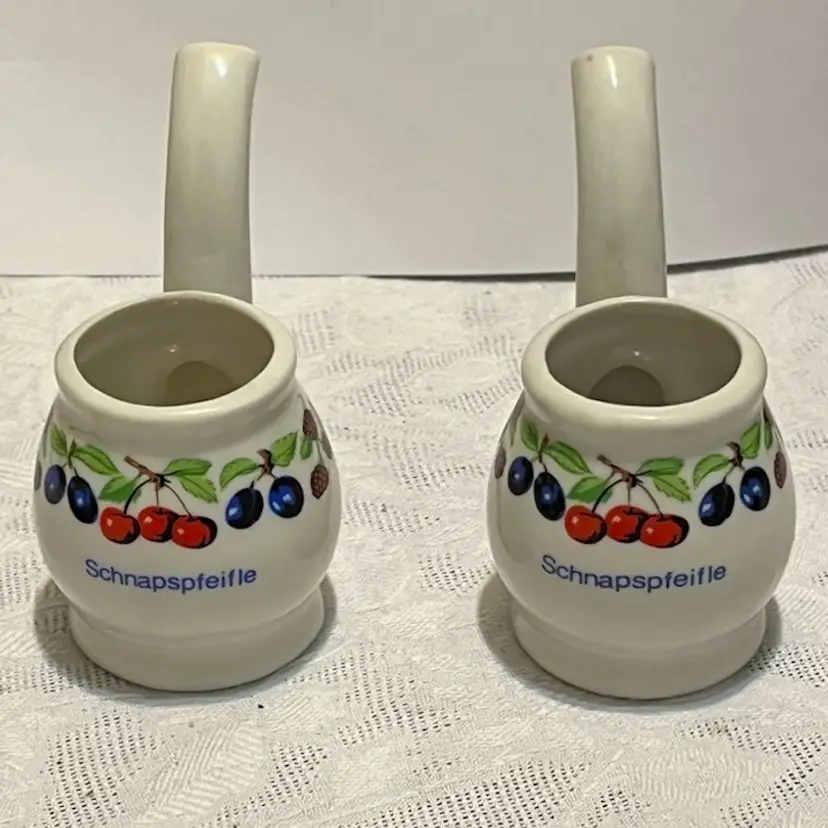 Schnapps Shot Glass Weisenbach Koeppelrodeck Schnapspfeifle Porcelain Pipes