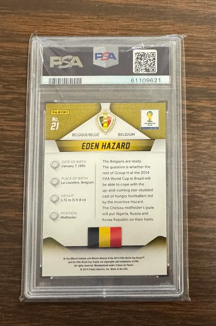 2014 Panini Prizm World Cup Eden Hazard PSA 9