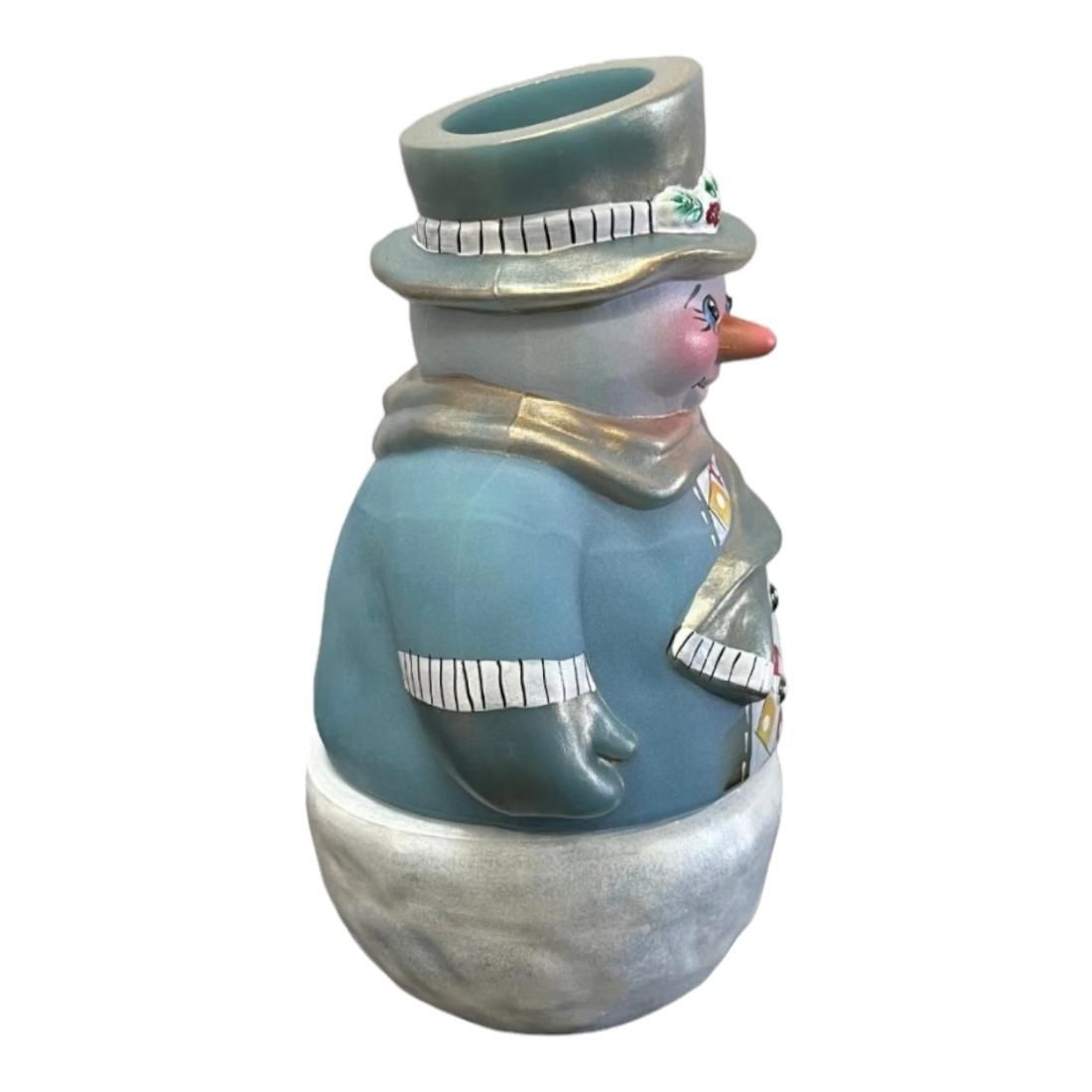 Niknax · Fenton Glass Fairy Light Lamp Blue Pocket Mouse Snowman