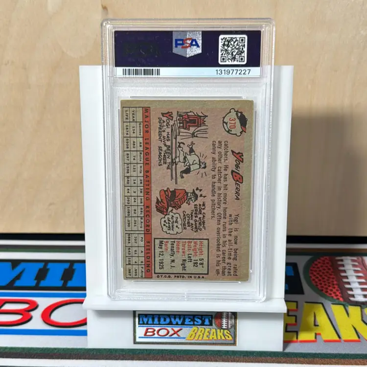 Yogi Berra #370 PSA 3 1958 Topps New York Yankees