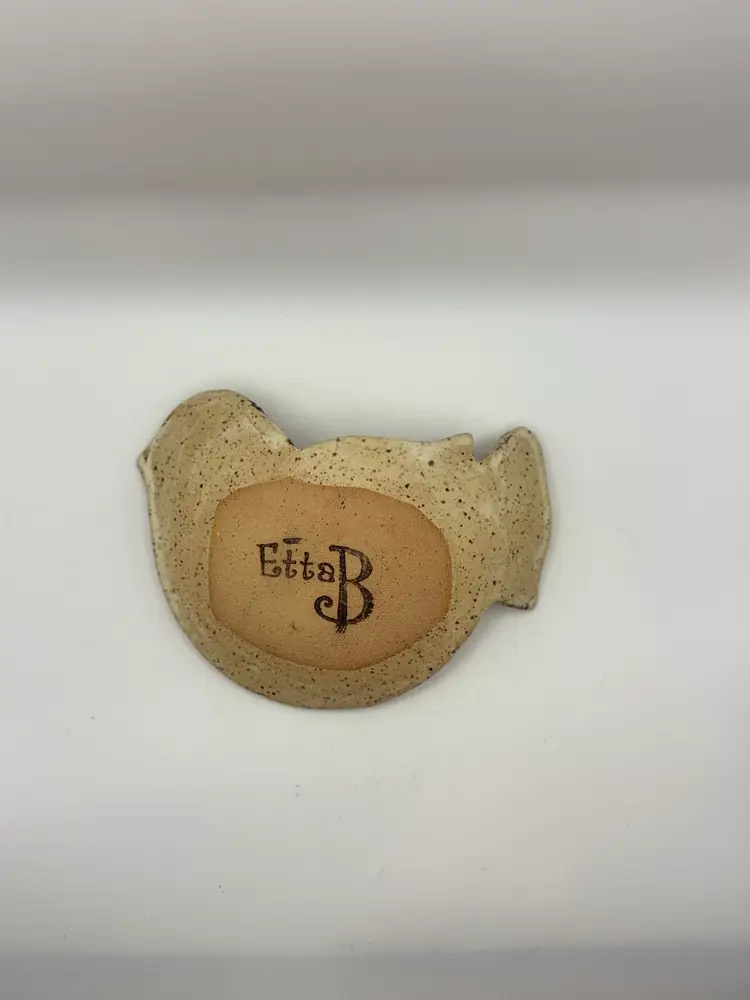 Etta B Pottery Bird Dish 7” X 4”