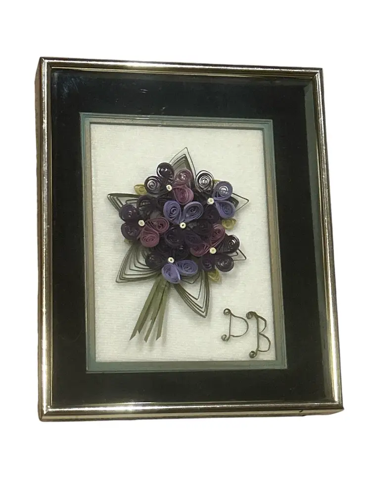 Floral Paper Quilling Framed