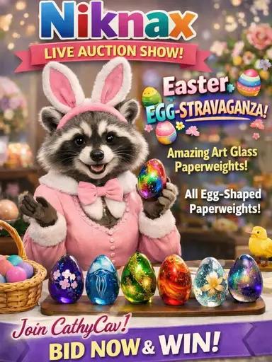 Paperweight EGG-Stravaganza Art Glass Egg-Shaped Paperweight Show!