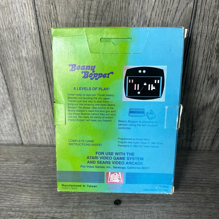 BEANY BOPPER 1982 20TH CENTURY FOX  Atari 2600 CIB- VERY CLEAN CARTRIDGE!