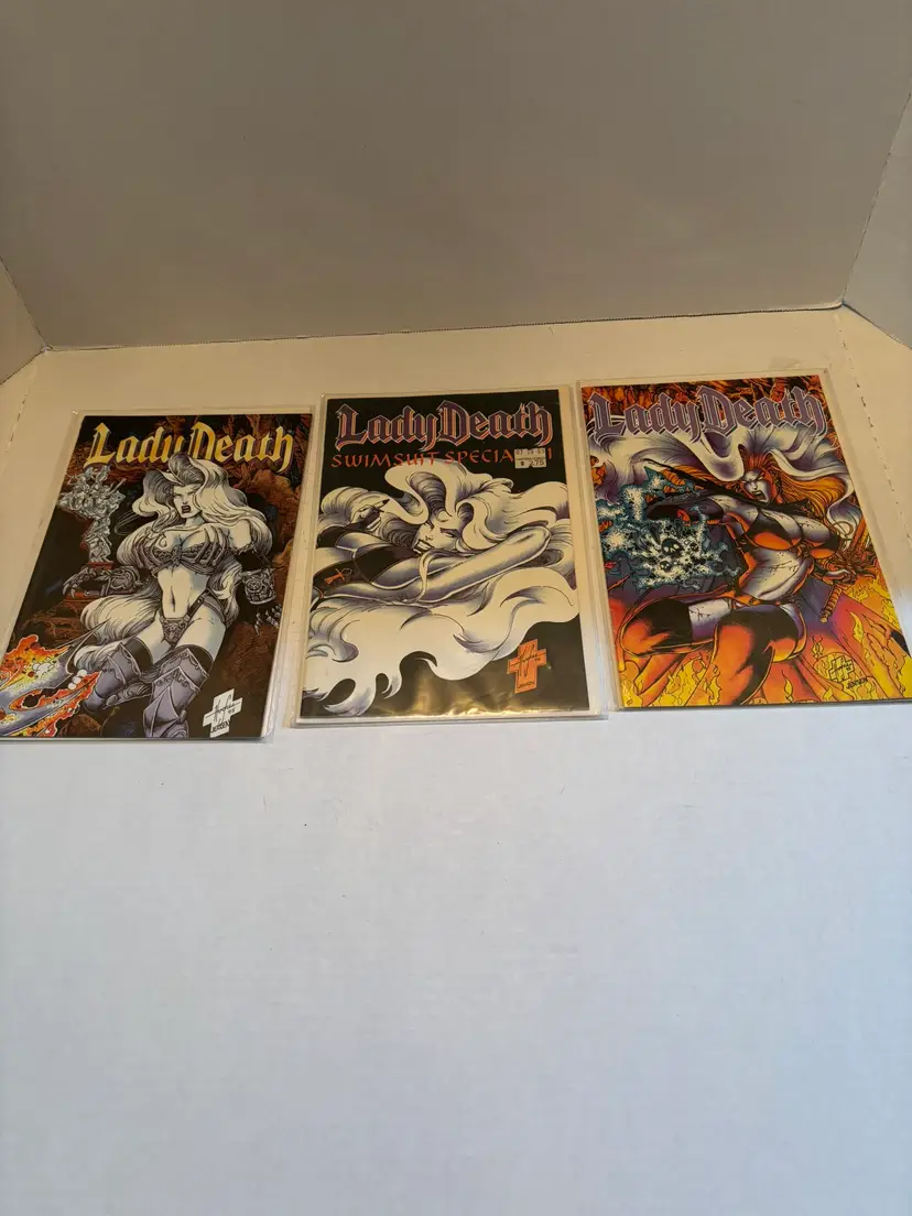 Vintage "Lady Death" Comic Books Lot of 3 Including "Swimsuit Special" 1994