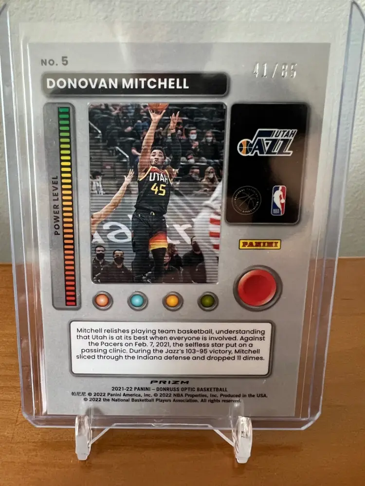 2021-22 Optic - Donovan Mitchell T-Minus /85 Utah Jazz