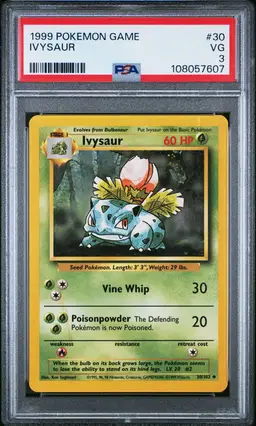 1999 Pokemon Ivysaur PSA 3