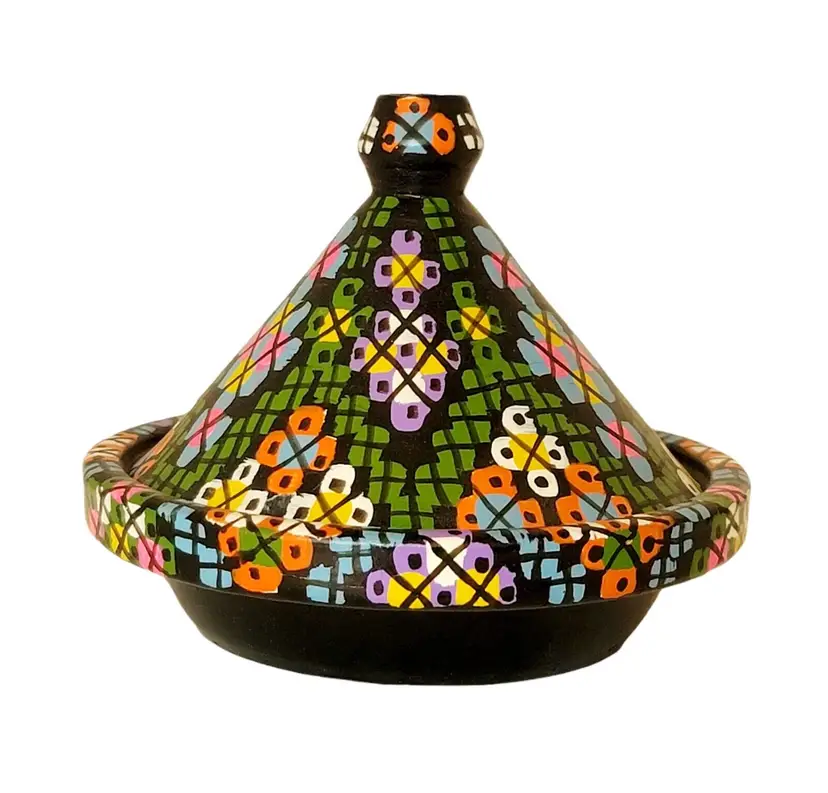 Vintage Moroccan Small Tagine 3" Spice Holder Oil Plate Mini Tagine Trinket box