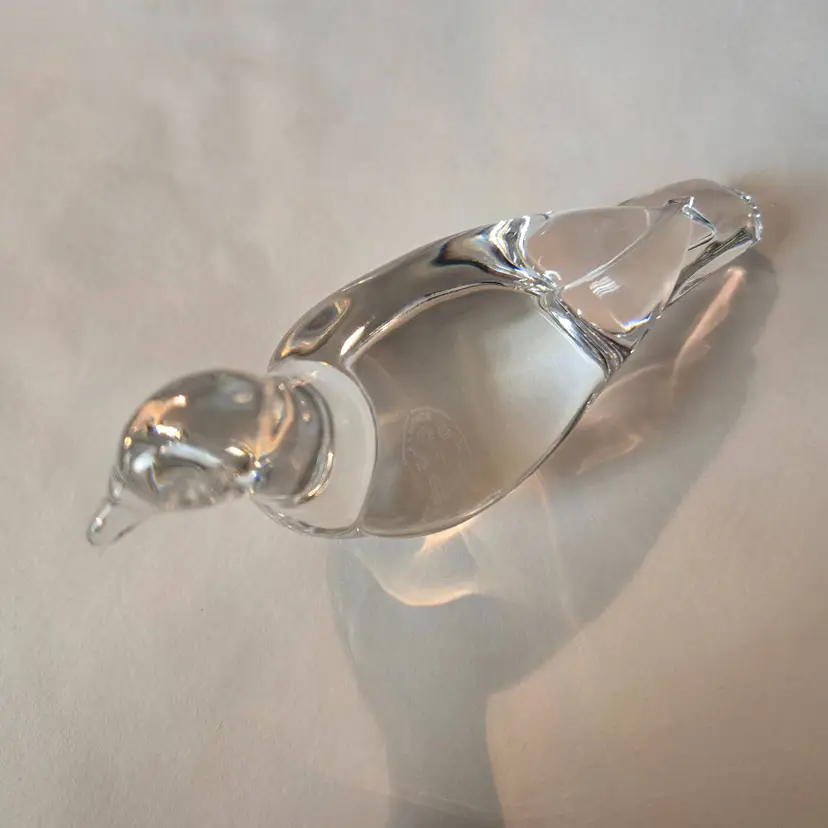 Baccarat Clear Crystal Turtle Dove Pigeon Figurine