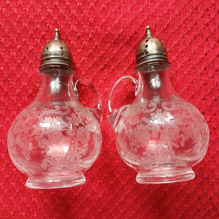 Vintage Cambridge Chantilly salt and pepper shakers
