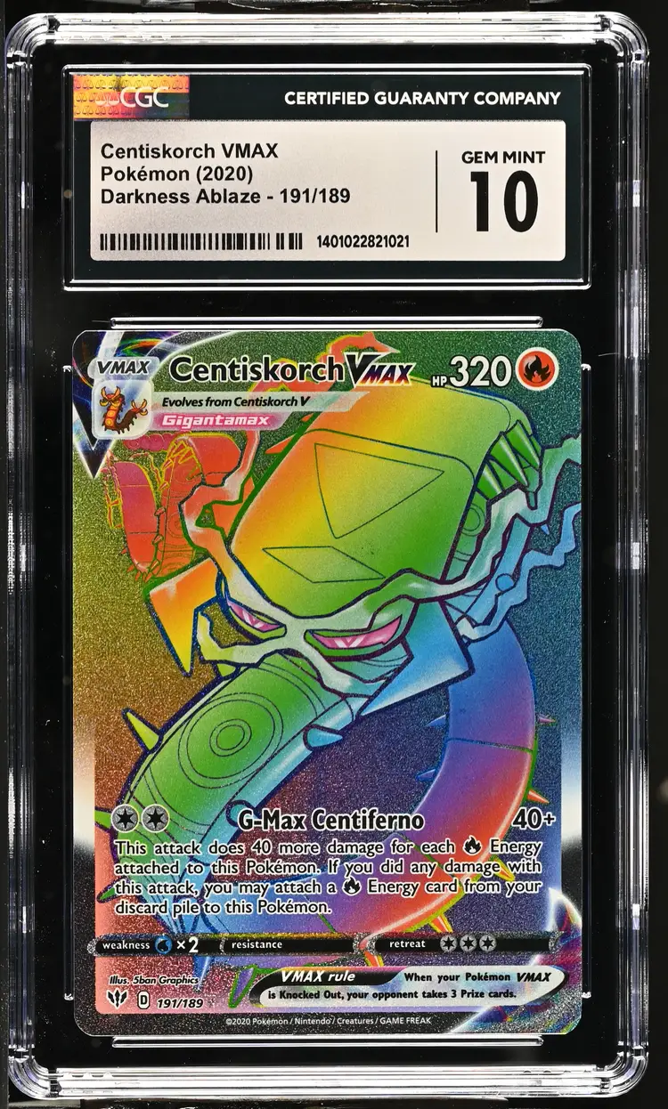 Centiskorch VMAX Darkness Ablaze   CGC Gem Mint 10 Pokemon 2020 English