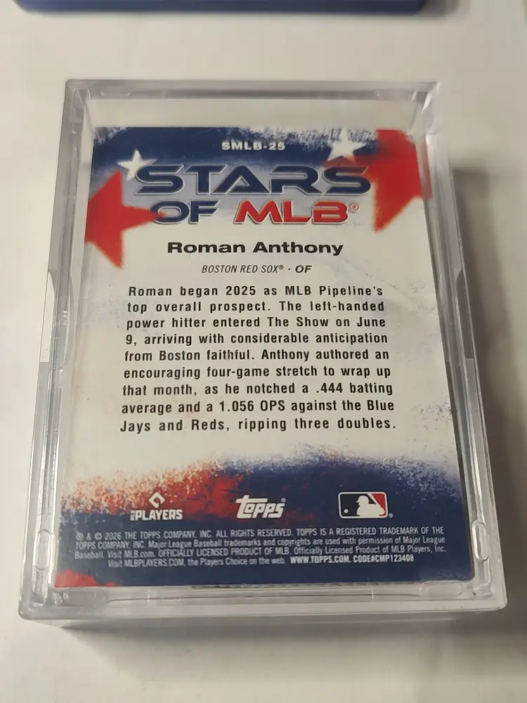 2026 Roman Anthony Topps RC Shadow Box